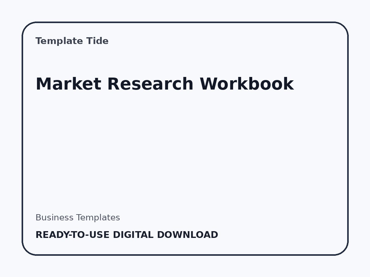 Market Research Workbook