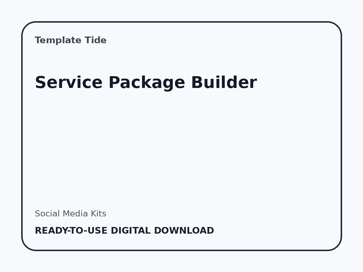 Service Package Builder