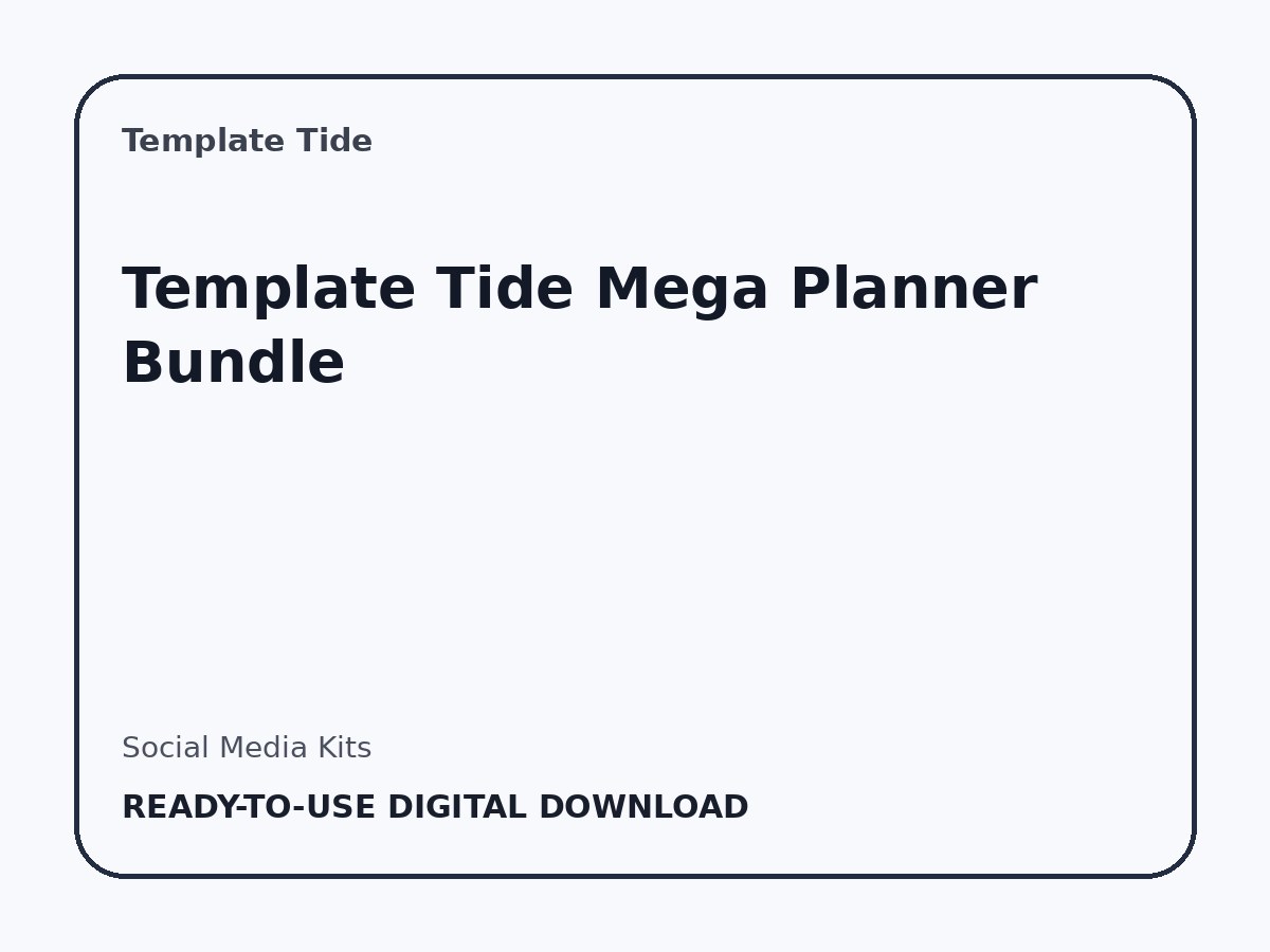 Template Tide Mega Planner Bundle