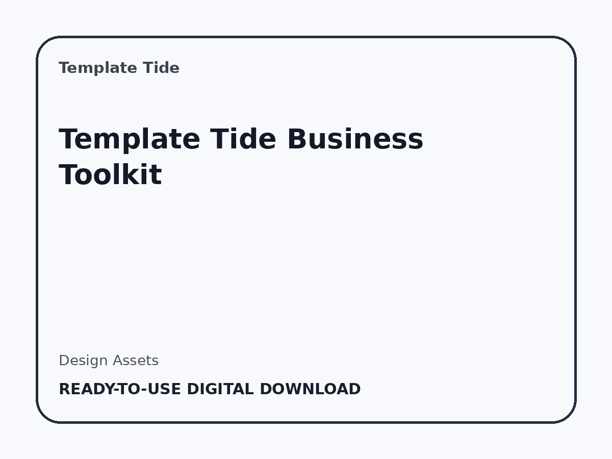 Template Tide Business Toolkit